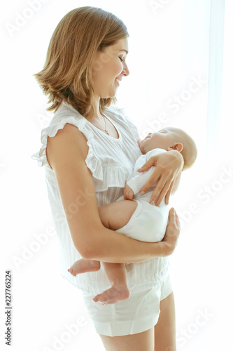 Beautiful woman with a baby 