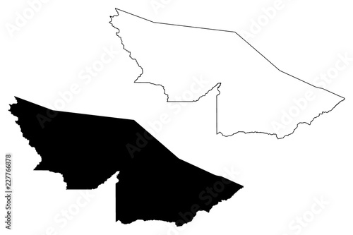 Acre (Region of Brazil, Federated state, Federative Republic of Brazil) map vector illustration, scribble sketch Acre (state) map