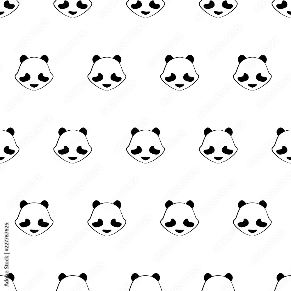 Panda bear cute vector animal seamless pattern Panda bear cute vector animal seamless pattern
