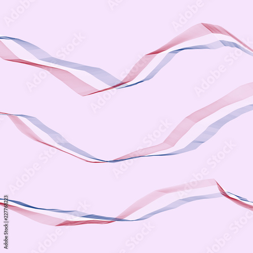 Netherlands flag ribbon wavy abstract background