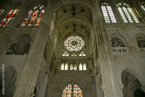 Cathedral of Senlis (Oise, Picardy, France), interior in gothic style