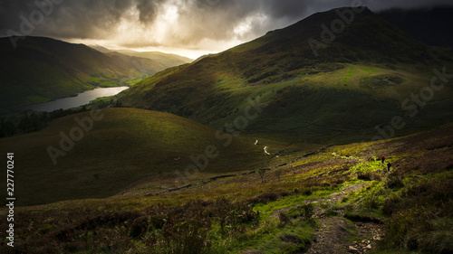 Cadair Idris in Snowdonia National Park  Wales  Uk  just before a storm front came rolling in