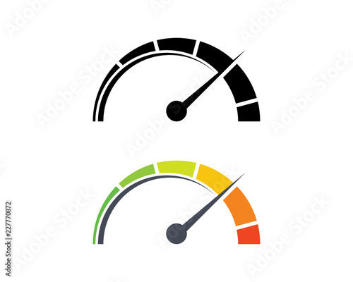 Vector Speed Test Speedometer Car Sign Symbol Icon Logo Template Design Inspiration