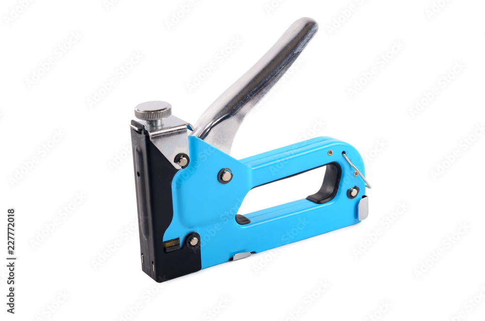 The furniture stapler isolated on a white background The furniture stapler isolated on a white background