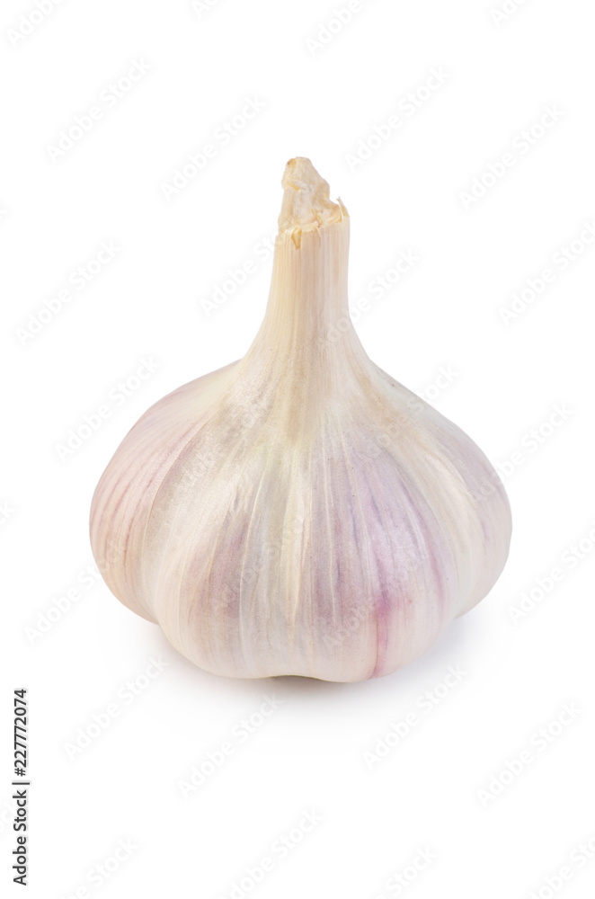 Obraz premium Fresh garlic closeup isolated on white background