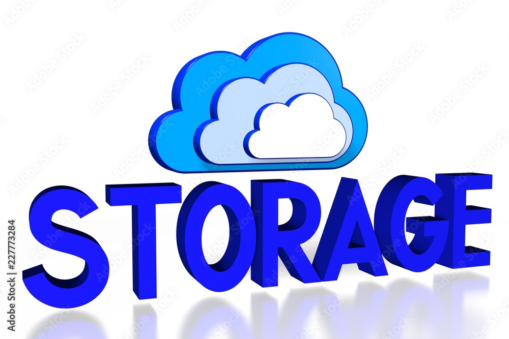 3D storage / cloud computing concept 3D storage / cloud computing concept