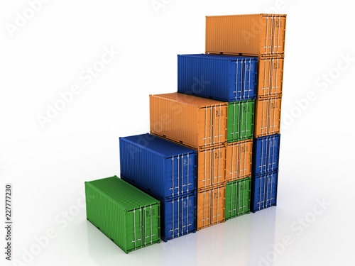 Shipping Container isolated