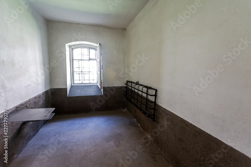 Single cell in the Old prison at the ancient Oreshek fortress