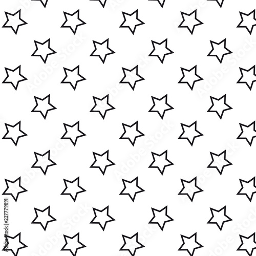 pattern with stars black lines on a white