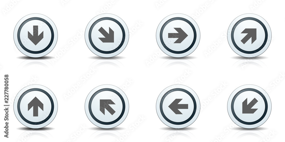 Arrow buttons set illustration Arrow buttons set illustration