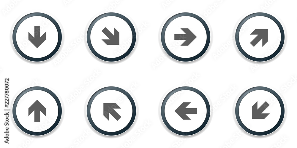 Arrow buttons set illustration Arrow buttons set illustration