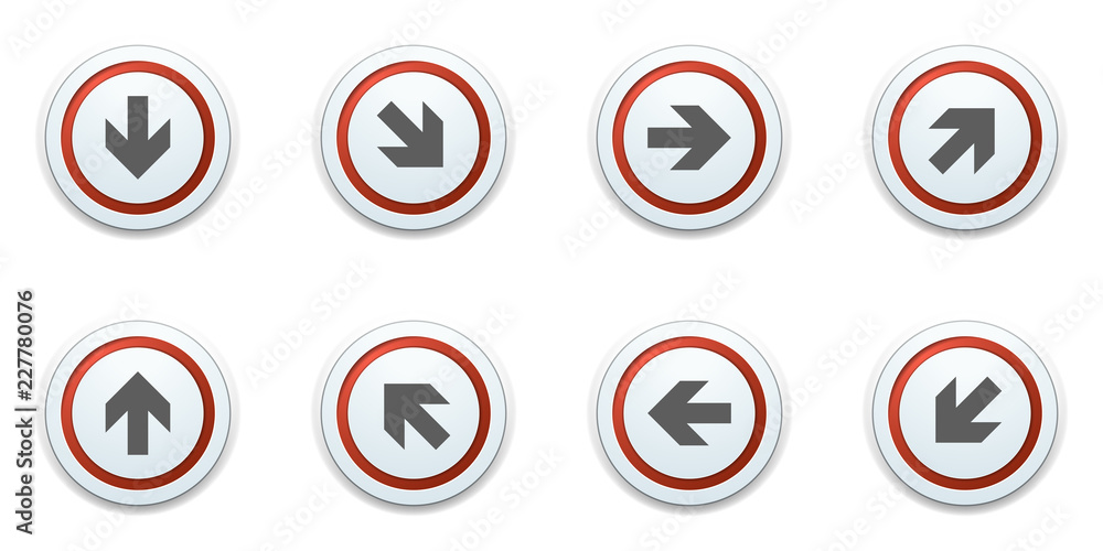 Arrow buttons set illustration Arrow buttons set illustration