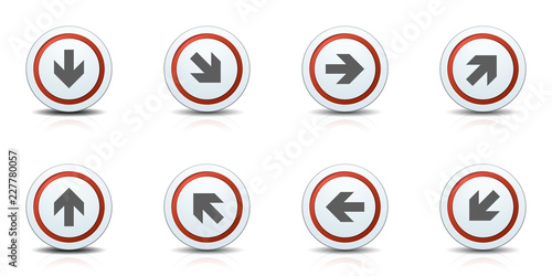 Arrow buttons set illustration