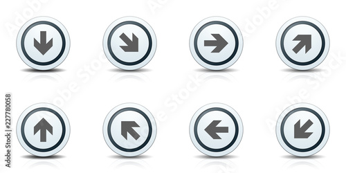 Arrow buttons set illustration
