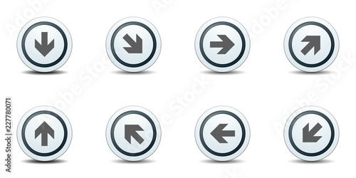 Arrow buttons set illustration