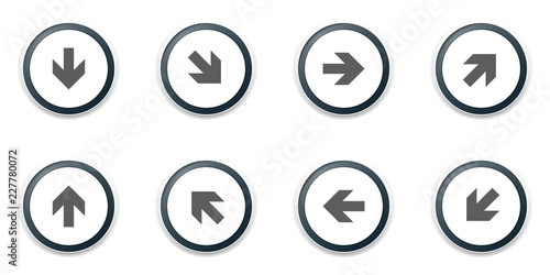 Arrow buttons set illustration