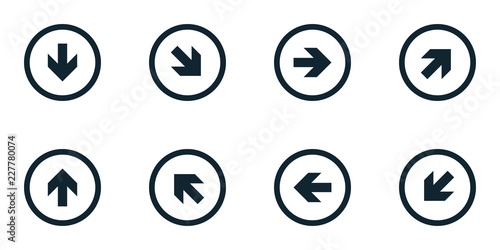 Arrow buttons set illustration