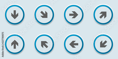 Arrow buttons set illustration