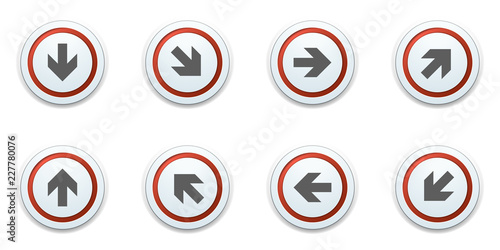 Arrow buttons set illustration