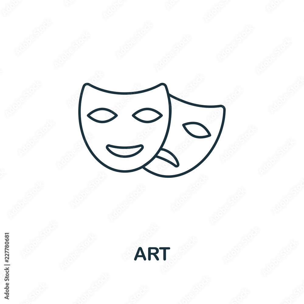 Art outline icon. Creative design from school icon collection. Premium