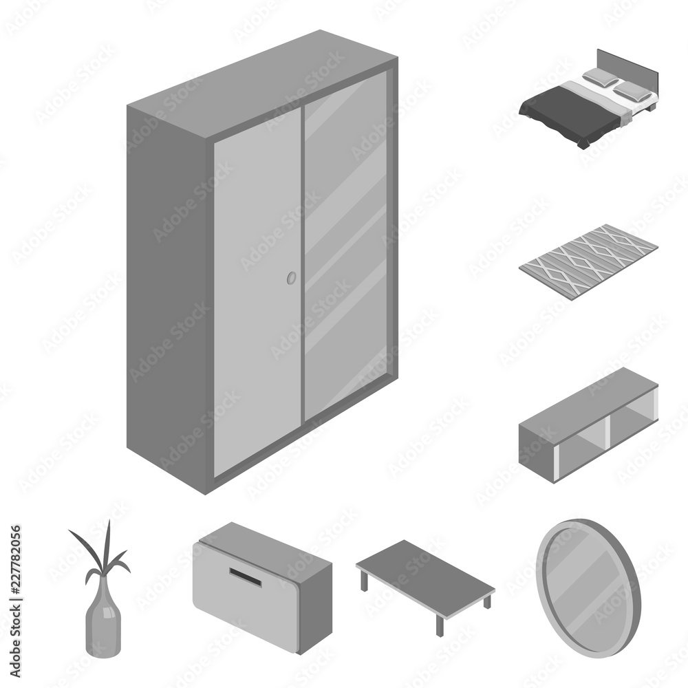 Vector illustration of bedroom and room icon. Collection of bedroom and furniture stock symbol for web. Vector illustration of bedroom and room icon. Collection of bedroom and furniture stock symbol for web.