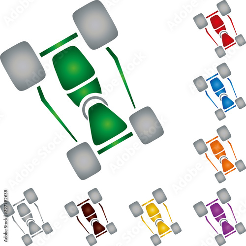 Kart, Auto, Sammlung, Logo, Icon