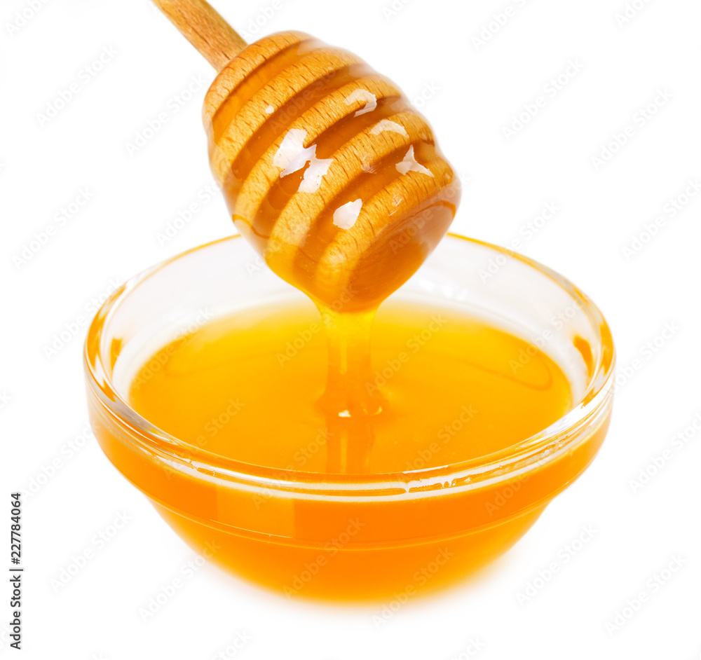 Sweet honey on white background Sweet honey on white background