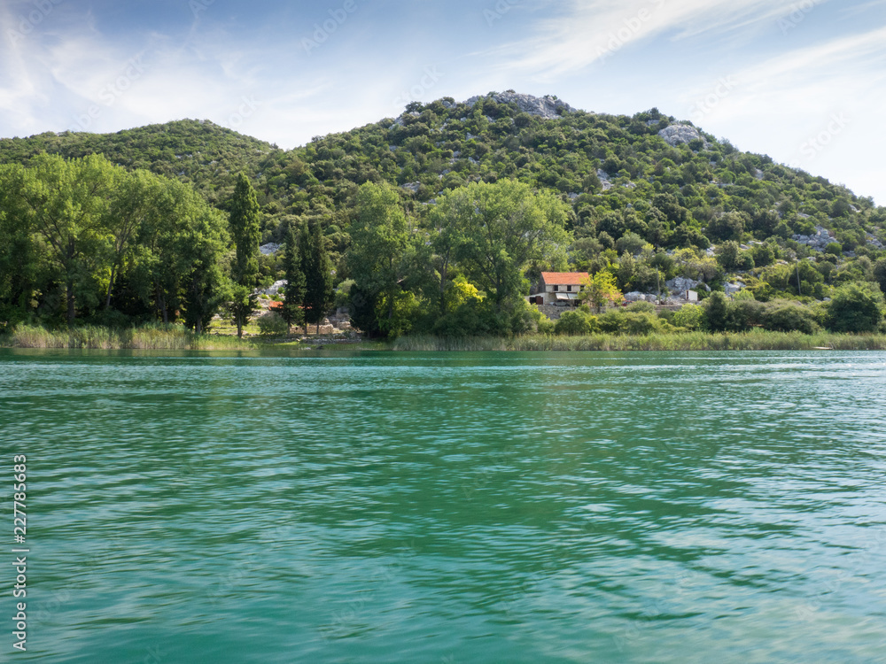Beautiful Bacina lakes in Dalmatia,Croatia - holiday destination
