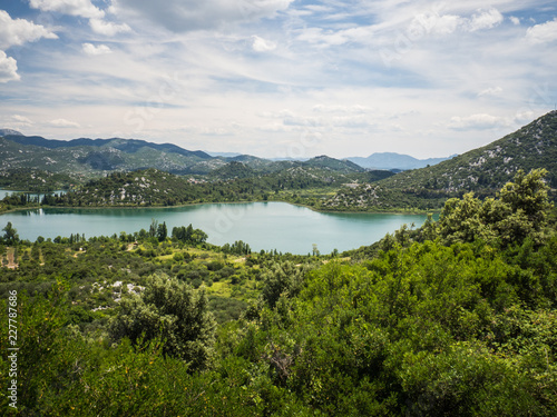 Beautiful Bacina lakes in Dalmatia,Croatia - holiday destination