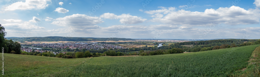 Panorama of Großwallstadt and surrounding area
