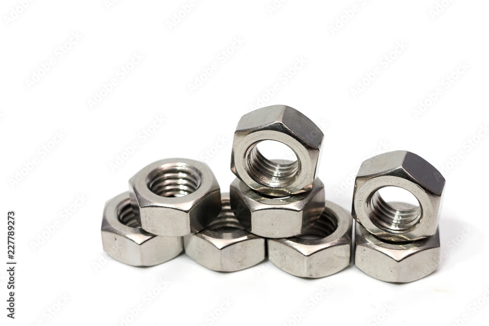 Steel nut for industrial assembly work Steel nut for industrial assembly work