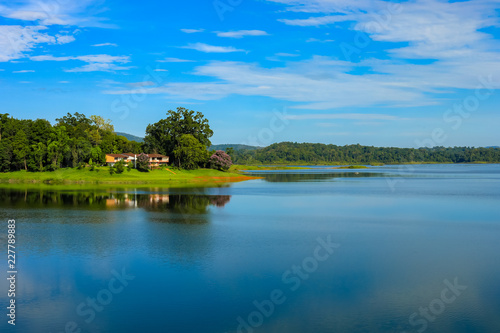 Waterside scenery at Chulabhorn Dam  Chaiyaphum THAILAND