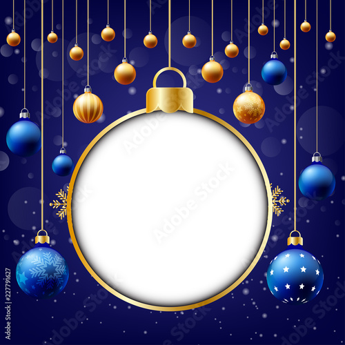 Christmas background, Text input box,Blue background
