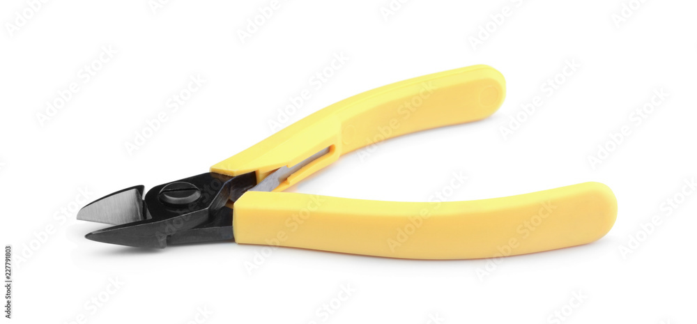 Side cutters isolated on white Side cutters isolated on white