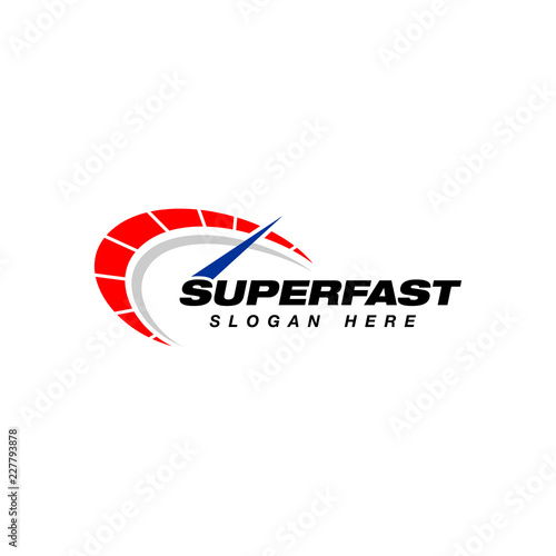 speed vector logo design. speedometer icon symbol design template