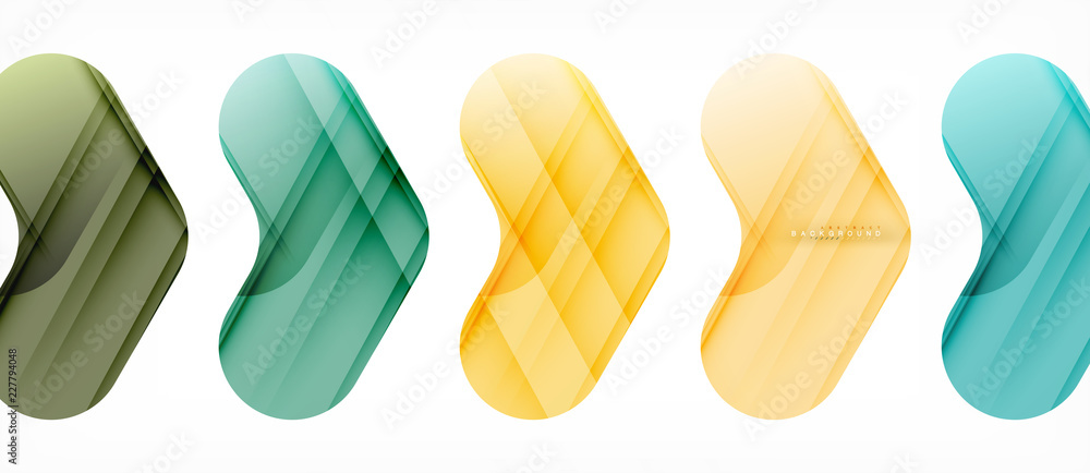 Colorful glossy arrows abstract background