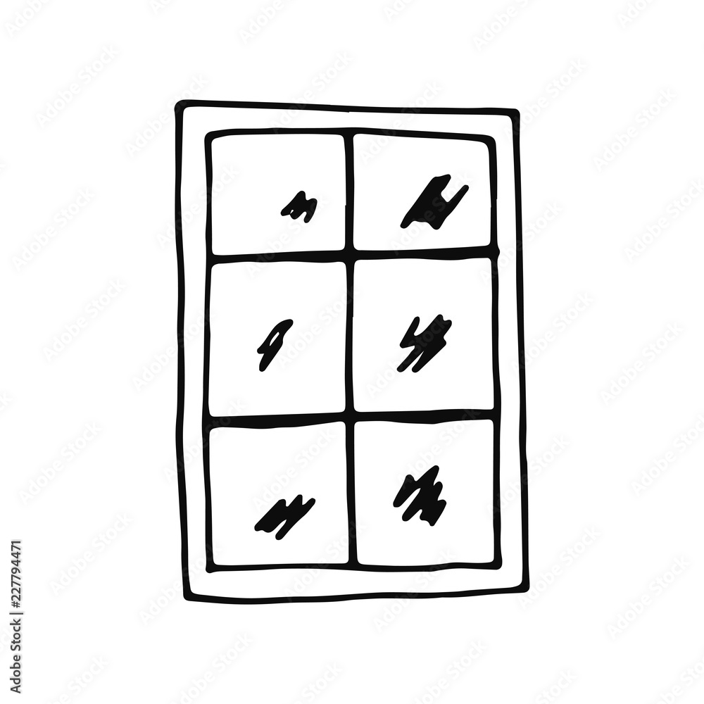 window sketch icon. isolated object window sketch icon. isolated object