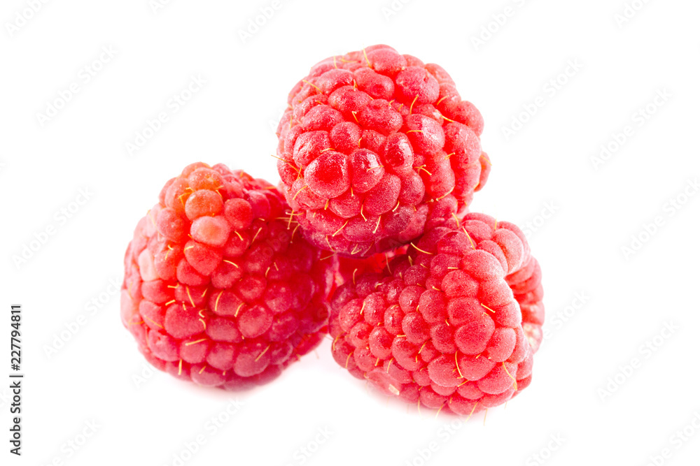 Raspberry isolated on white background - clipping paths Raspberry isolated on white background - clipping paths