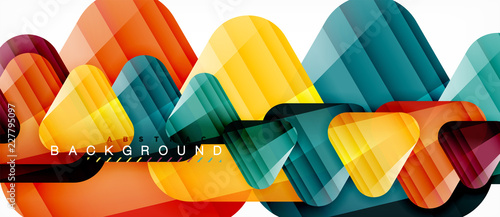 Glass triangles modern geometric composition, abstract background
