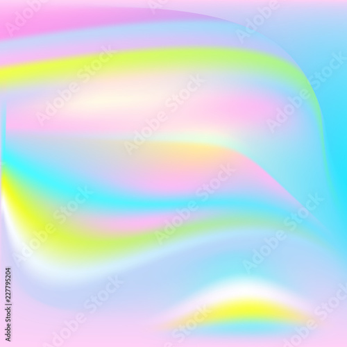  background with holographic effect. Bright vector illustration
