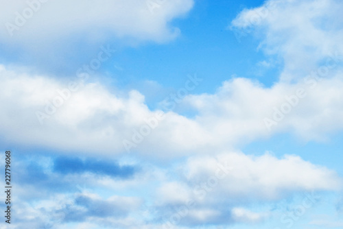 Blue sky background with white clouds and nature background