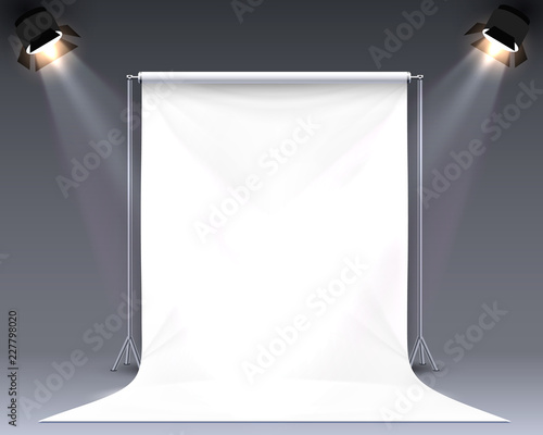 Scene palatno for photo shooting. Vector illustration