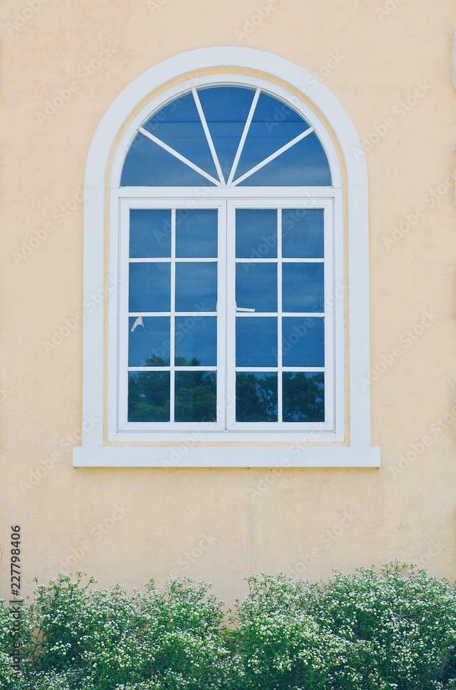 Classic window on the wall
