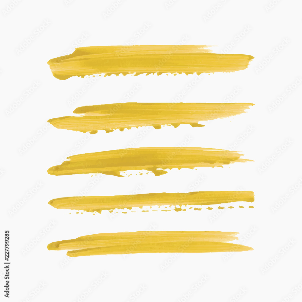 Acrylic art brush painted textured stripes set isolated vector background. Watercolor stroke set. Acrylic art brush painted textured stripes set isolated vector background. Watercolor stroke set.