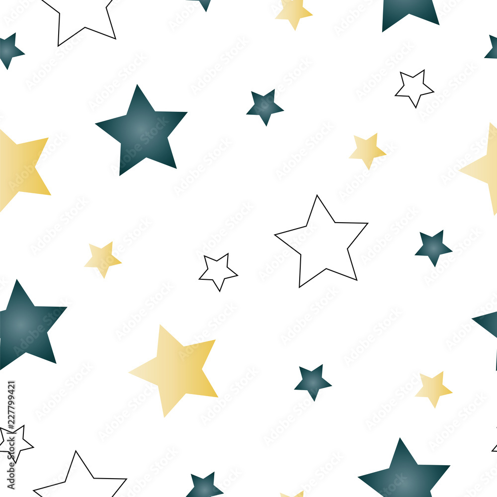 seamless pattern with stars in blue and light brown colors - white background seamless pattern with stars in blue and light brown colors - white background