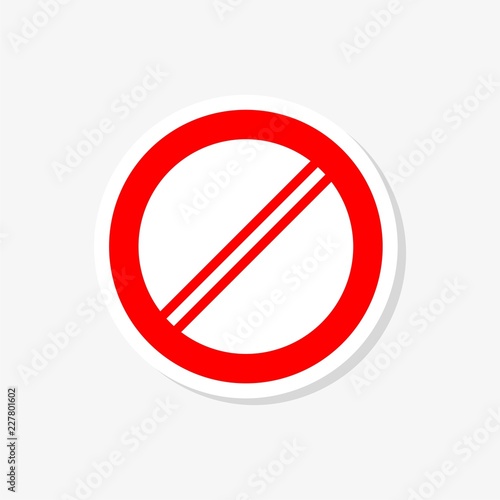 Free Download Prohibition no symbol Red round stop warning sticker - GFXLoad