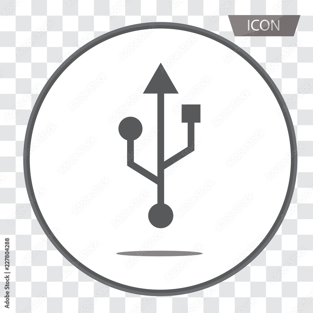 Usb icon vector Usb symbols vector on white background Usb icon vector Usb symbols vector on white background