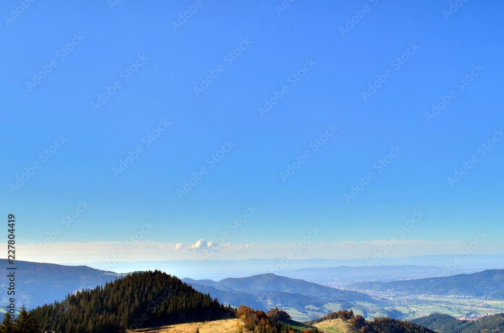Blick vom Hinterwaldkopf auf den Schwarzwald