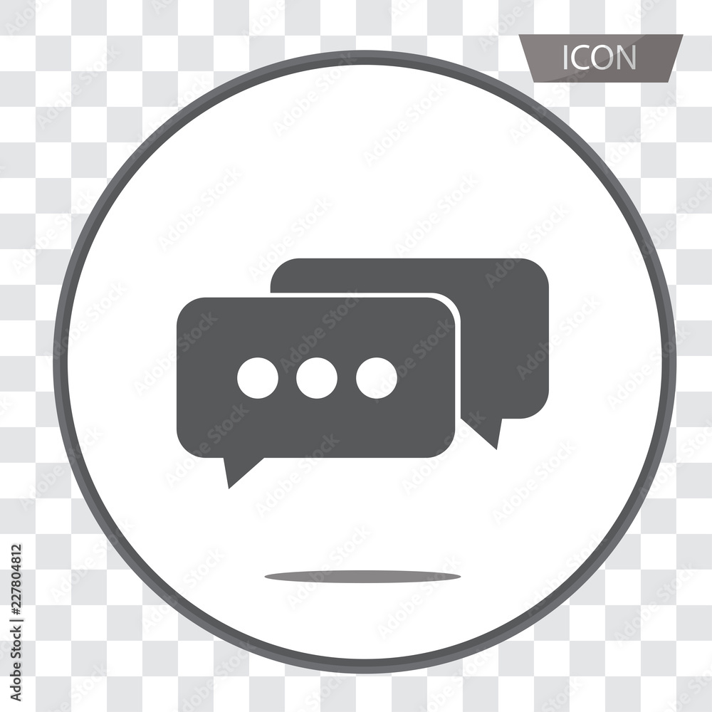 Chat icon vector, Conversation symbols isolated on transparent background. Chat icon vector, Conversation symbols isolated on transparent background.