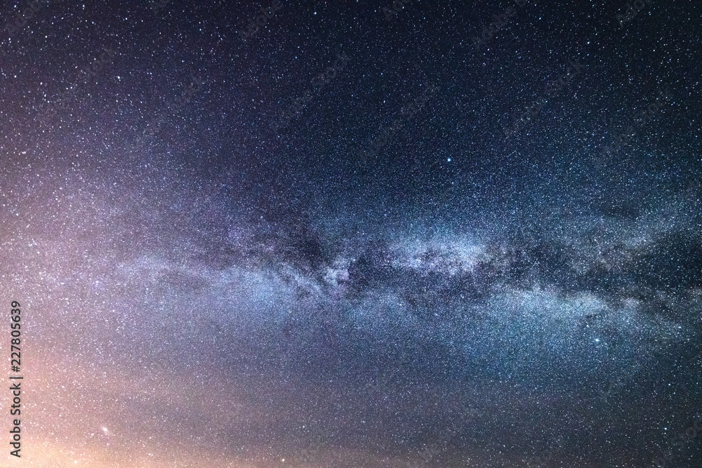 Obraz premium Milky Way Galaxy. Many Stars And Star Dust. Panorama HD.